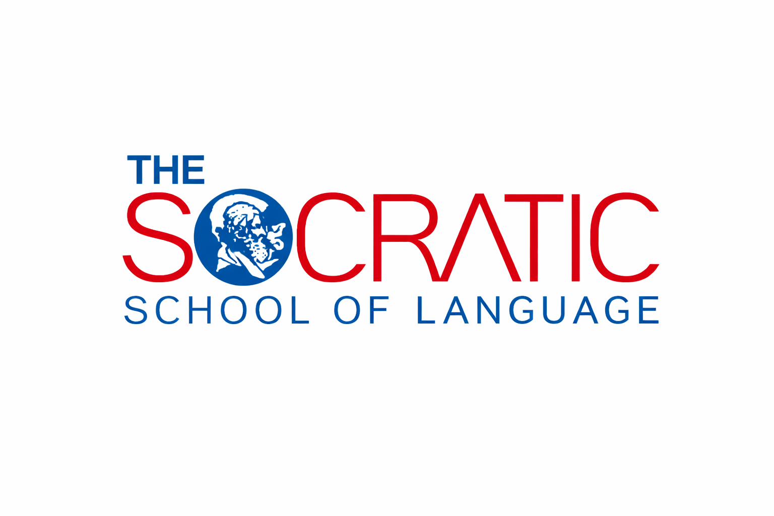 Logo with text 'The SOCRATIC School of Language' and a globe graphic.