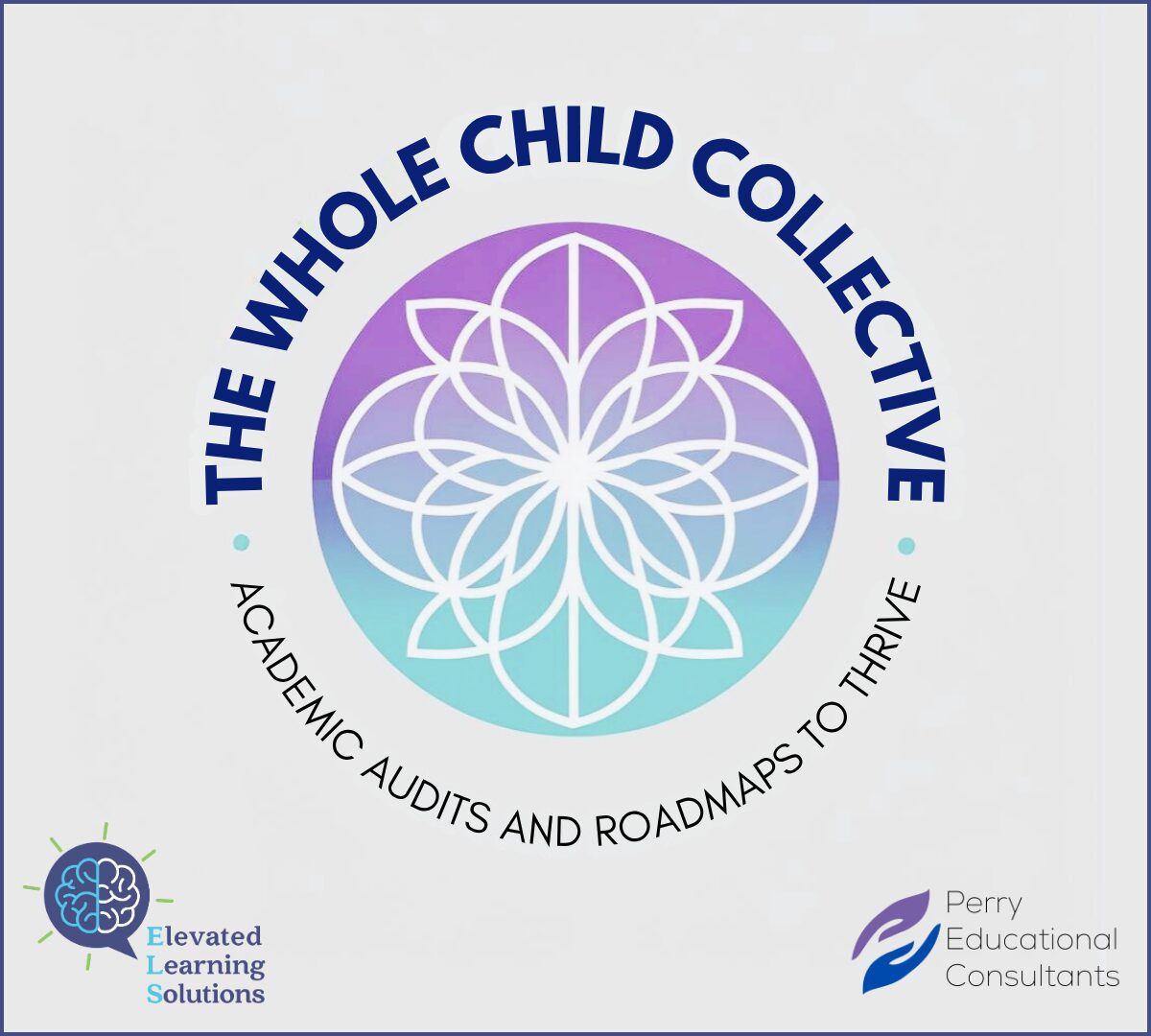 Logo with a circular design and text reading 'The Whole Child Collective' and 'Academic Audits and Roadmaps to Thrive.'
