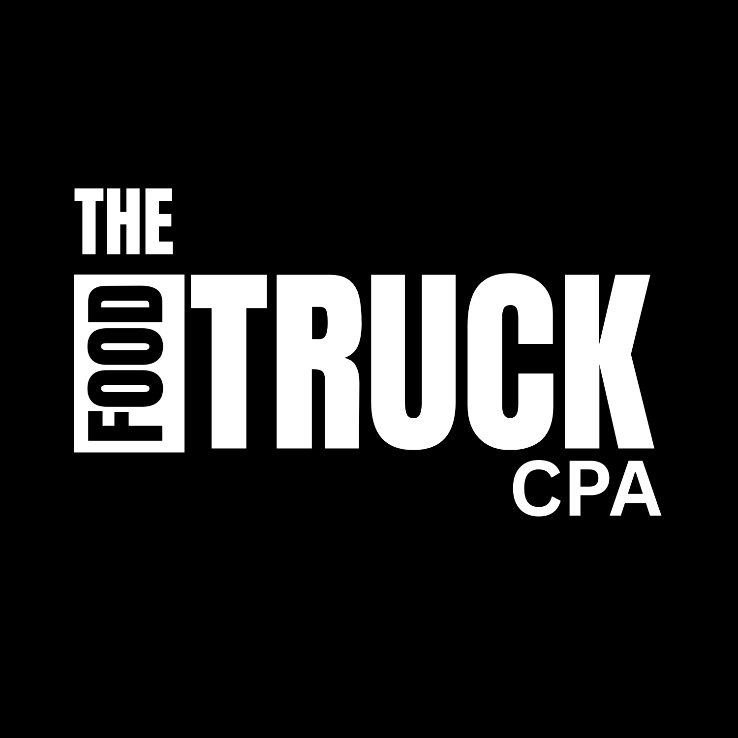 Black background with white text reading 'The Food Truck CPA'.
