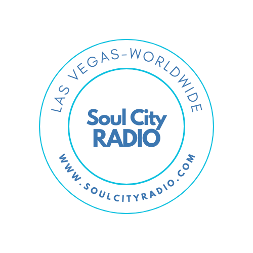 Soul City Radio logo with text and circular design on black background.